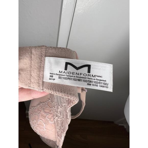 Maidenform Self Expressions SE1102 Convertible Push-Up Bra Floral Lace~ Size 36B - Picture 6 of 7